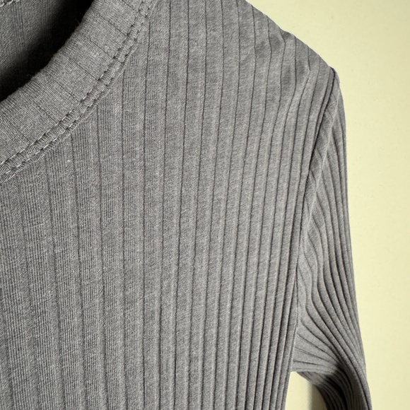 Divided H&M Long Sleeve Ribbed Bodycon Maxi Dress Gray Small - Stretch Evening - Picture 4 of 11